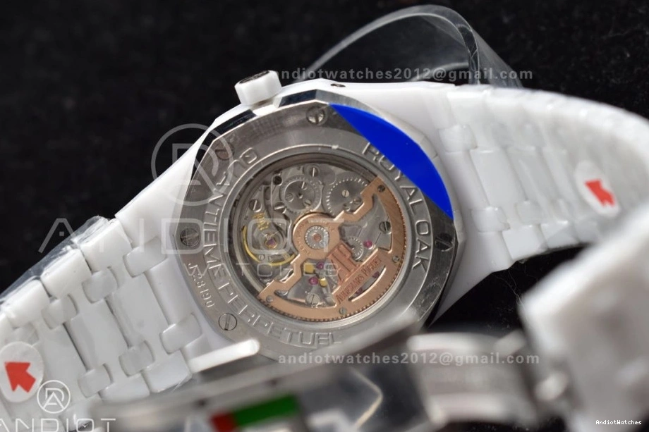 Edition Bracelet Ceramic 1052 Perpetual SmoothTexture Royal Ceramic on Best Oak APSF A 26579cb Calendar White 0831